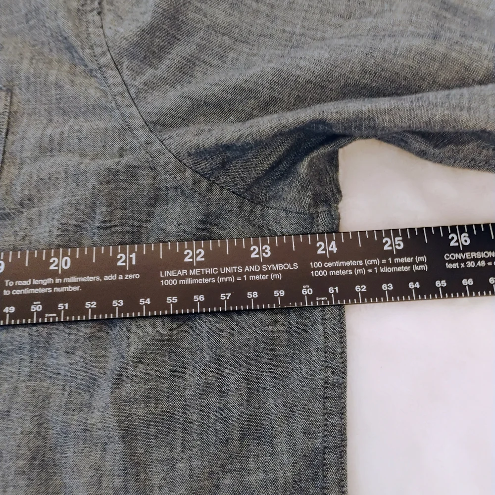 Banana Republic Slim Fit Denim Color Cotton Button Shirt Long Sleeve‎ XL Mens A